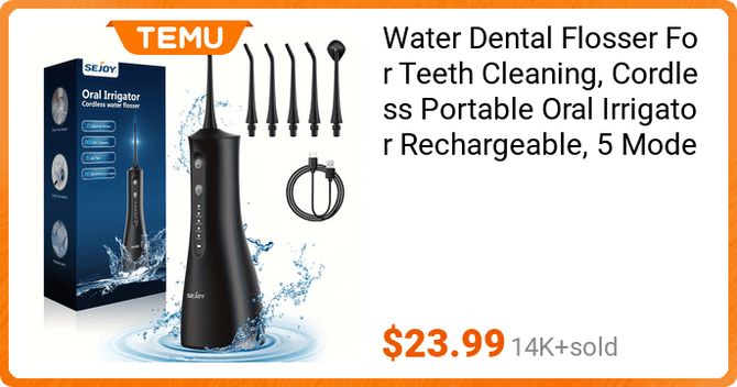 Portable Oral Irrigator Powerful Water Teeth Cleaner 